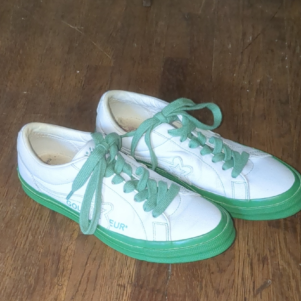 White And Green GOLF LE FLEUR Converse